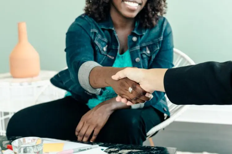 smiling during a job interview