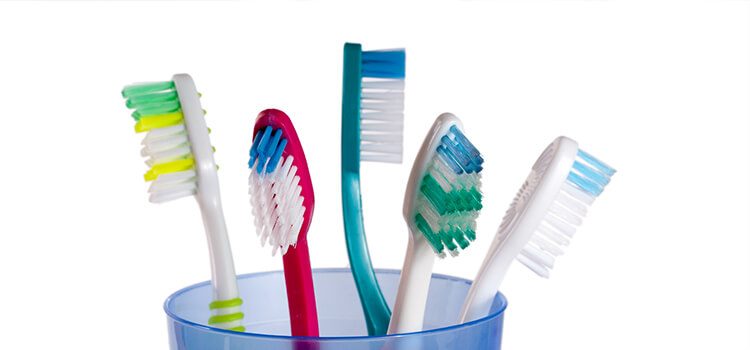 country club dental cleaning coconino arizona - five toothbrushes in a cup